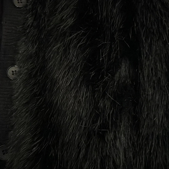 Lilli Ann Faux Fur vintage Black Bomber Jacket Sz medium Made In USA - Picture 8 of 8